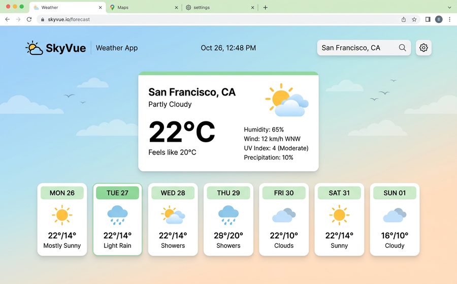 Weather App — project screenshot